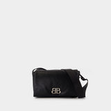 Sac À Bandoulière Monaco Flap Small - Balenciaga - Cuir - Noir
