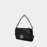 Sac À Main Bb Soft Flap Medium - Balenciaga - Cuir - Noir