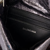 Sac Porté Épaule Monaco - Balenciaga - Cuir - Gris