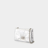 Sac Porté Épaule Monaco - Balenciaga - Cuir - Argenté