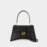Sac À Main Hourglass Soft Medium - Balenciaga - Cuir - Noir