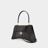 Sac À Main Hourglass Soft Medium - Balenciaga - Cuir - Noir