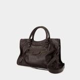 Sac À Main Le City Medium - Balenciaga - Cuir - Marron