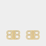 Boucles D'oreilles Bb 2.0 Xs - Balenciaga - Métal - Doré