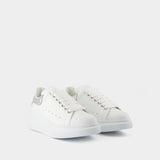 Sneakers Oversized - Alexander McQueen - Cuir - Blanc