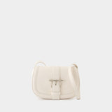Sac À Main T-Bar Satchel Mini - Alexander McQueen - Cuir - Blanc