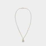 Collier Nano Thin - Balenciaga - Métal - Argenté