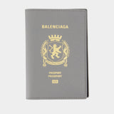 Porte-Passeport - Balenciaga - Cuir - Gris