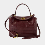 Sac À Main Rodeo Top Handle Mini - Balenciaga - Cuir - Bordeaux