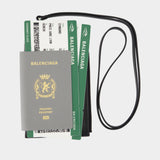 Porte-Passeport - Balenciaga - Cuir - Gris