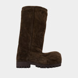 Bottes Alaska Fur - Balenciaga - Cuir - Marron