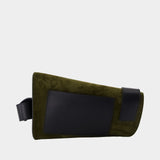 Sac À Bandoulière T-Bar Sling Large - Alexander McQueen - Cuir - Kaki