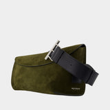 Sac À Bandoulière T-Bar Sling Large - Alexander McQueen - Cuir - Kaki