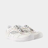 Sneakers Hamptons - Balenciaga - Cuir - Blanc