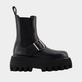 Bottines High - Alexander McQueen - Cuir - Noir