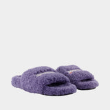 Sandales Furry - Balenciaga - Fausse Fourrure - Violet