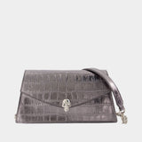 Pochette Skull Mini - Alexander McQueen - Cuir - Argenté