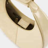 Sac À Main Mini Moon Split - Staud - Cuir - Beige
