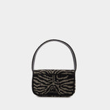 Sac Porté Épaule Tommy Beaded - Staud - Cuir Synthétique - Noir