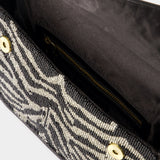 Sac Porté Épaule Tommy Beaded - Staud - Cuir Synthétique - Noir