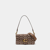 Sac Porté Épaule Crystal Signature Tabby 26 - Coach - Coton - Marron