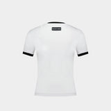 T-Shirt Moon Logo Baby Fit - Marine Serre - Coton - Blanc