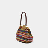 Pochette Large Weave Straw Kisslock 27 - Coach - Cuir - Multi