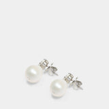 Boucles D'oreilles Pearl Crystal - Simone Rocha - Perles - Ivoire