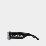 Lunettes De Soleil Bb0260s - Balenciaga - Acétate - Noir