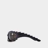 Lunettes De Soleil Bb0255s - Balenciaga - Acétate - Noir