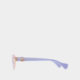 Lunettes De Soleil Gg1593s - Gucci - Métal - Doré