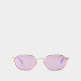 Lunettes De Soleil Gg1593s - Gucci - Métal - Doré