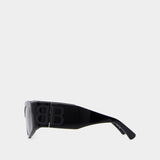 Lunettes De Soleil Bb0321s - Balenciaga - Acétate - Noir