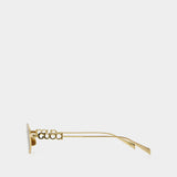 Lunettes De Soleil Gg1802s - Gucci - Métal - Doré