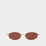 Lunettes De Soleil Gg1802s - Gucci - Métal - Doré