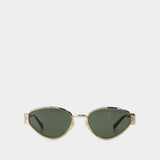 Lunettes De Soleil Gg1853s - Gucci - Métal - Doré