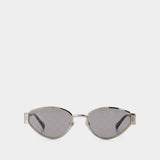 Lunettes De Soleil Gg1853s - Gucci - Métal - Argenté