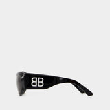 Lunettes De Soleil Bb0395s - Balenciaga - Acétate - Noir