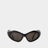 Lunettes De Soleil Bb0386s - Balenciaga - Acétate - Noir