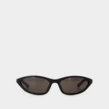 Lunettes De Soleil Bb0402s - Balenciaga - Acétate - Noir