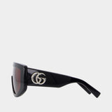 Lunettes De Soleil Gg1950s - Gucci - Métal - Noir