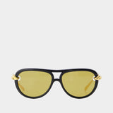 Lunettes De Soleil Bv1418s - Bottega Veneta - Acétate - Jaune