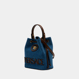 Sac Bucket - Versace - Coton - Bleu