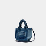 Cabas Small Trapeze - Ganni - Coton - Bleu