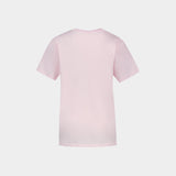T-Shirt Basic - Ganni - Coton - Rose