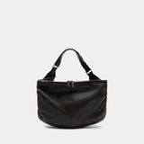 Sac Porté Épaule Large Quiver Clip - Lemaire - Cuir - Marron Foncé