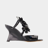 Sandales Belara Wedge 85 - Zimmermann - Cuir - Noir