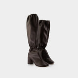 Bottes - MM6 Maison Margiela - Synthétique - Marron Foncé