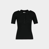 T-Shirt Ss - Courreges - Coton - Noir