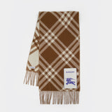 Écharpe Mu 168x30 Tbar Bias Chk - Burberry - Cachemire - Marron